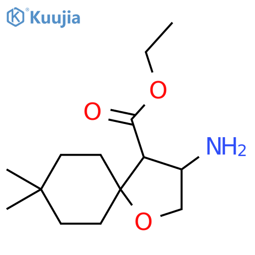 ethyl 3-amino-8,8-dimethyl-1-oxaspiro4.5decane-4-carboxylate structure