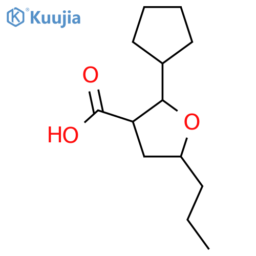 2-cyclopentyl-5-propyloxolane-3-carboxylic acid structure