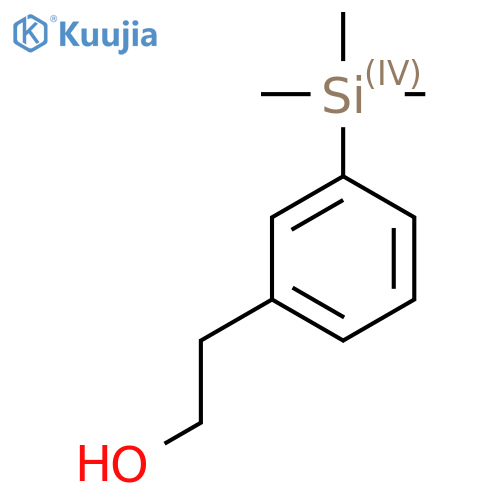 2-3-(trimethylsilyl)phenylethan-1-ol structure