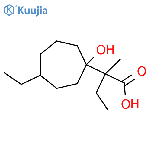 2-(4-ethyl-1-hydroxycycloheptyl)-2-methylbutanoic acid structure