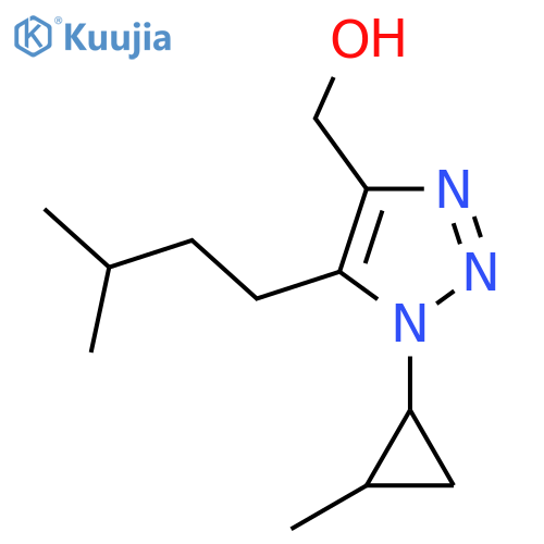 5-(3-methylbutyl)-1-(2-methylcyclopropyl)-1H-1,2,3-triazol-4-ylmethanol structure