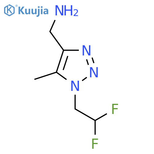 1-(2,2-difluoroethyl)-5-methyl-1H-1,2,3-triazol-4-ylmethanamine structure