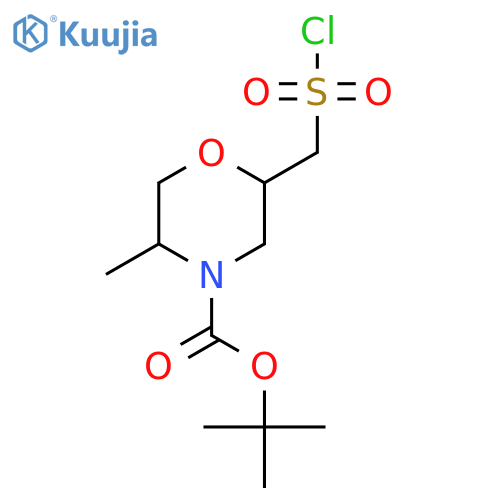 tert-butyl 2-(chlorosulfonyl)methyl-5-methylmorpholine-4-carboxylate structure
