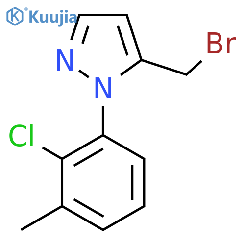5-(bromomethyl)-1-(2-chloro-3-methylphenyl)-1H-pyrazole structure