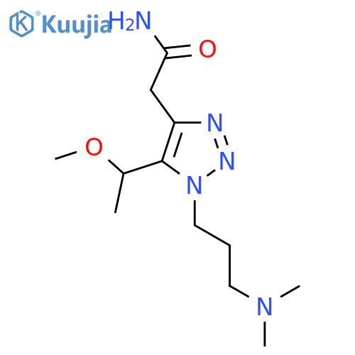 2-{1-3-(dimethylamino)propyl-5-(1-methoxyethyl)-1H-1,2,3-triazol-4-yl}acetamide structure