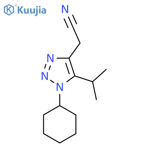 2-1-cyclohexyl-5-(propan-2-yl)-1H-1,2,3-triazol-4-ylacetonitrile structure