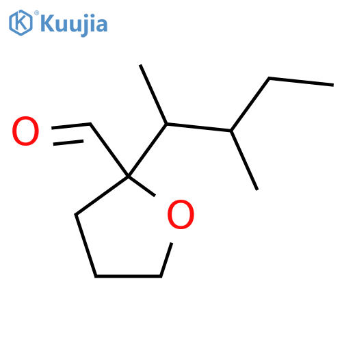 2-(3-methylpentan-2-yl)oxolane-2-carbaldehyde structure