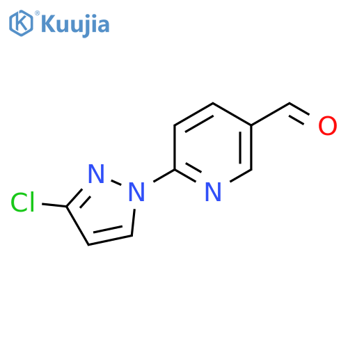 6-(3-chloro-1H-pyrazol-1-yl)pyridine-3-carbaldehyde structure