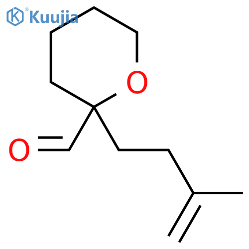 2-(3-Methylbut-3-en-1-yl)oxane-2-carbaldehyde structure