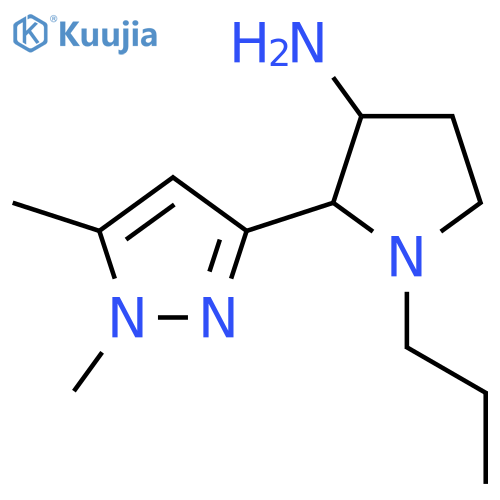 2-(1,5-dimethyl-1H-pyrazol-3-yl)-1-propylpyrrolidin-3-amine structure