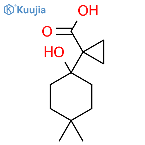 1-(1-Hydroxy-4,4-dimethylcyclohexyl)cyclopropane-1-carboxylic acid structure