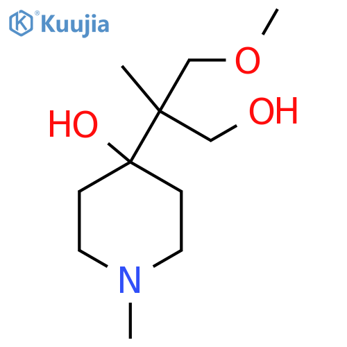 4-(1-hydroxy-3-methoxy-2-methylpropan-2-yl)-1-methylpiperidin-4-ol structure