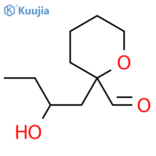 2-(2-hydroxybutyl)oxane-2-carbaldehyde structure