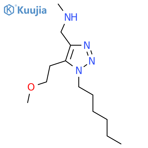 {1-hexyl-5-(2-methoxyethyl)-1H-1,2,3-triazol-4-ylmethyl}(methyl)amine structure