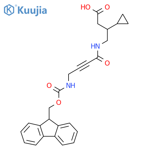 3-cyclopropyl-4-4-({(9H-fluoren-9-yl)methoxycarbonyl}amino)but-2-ynamidobutanoic acid structure