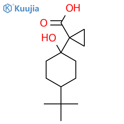 1-(4-Tert-butyl-1-hydroxycyclohexyl)cyclopropane-1-carboxylic acid structure