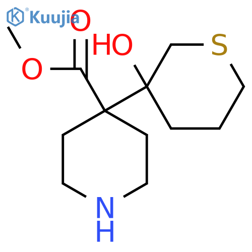 methyl 4-(3-hydroxythian-3-yl)piperidine-4-carboxylate structure