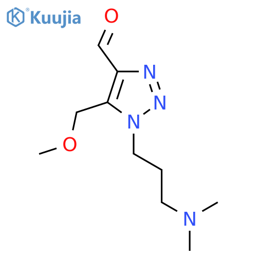 1-3-(dimethylamino)propyl-5-(methoxymethyl)-1H-1,2,3-triazole-4-carbaldehyde structure