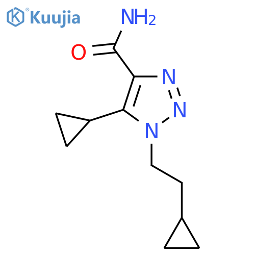5-cyclopropyl-1-(2-cyclopropylethyl)-1H-1,2,3-triazole-4-carboxamide structure