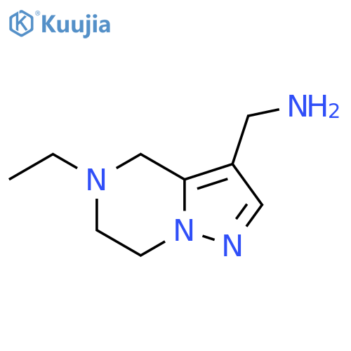 {5-ethyl-4H,5H,6H,7H-pyrazolo1,5-apyrazin-3-yl}methanamine structure