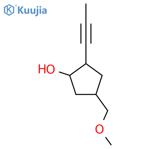 4-(methoxymethyl)-2-(prop-1-yn-1-yl)cyclopentan-1-ol structure