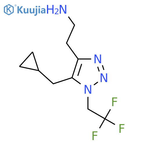 2-5-(cyclopropylmethyl)-1-(2,2,2-trifluoroethyl)-1H-1,2,3-triazol-4-ylethan-1-amine structure