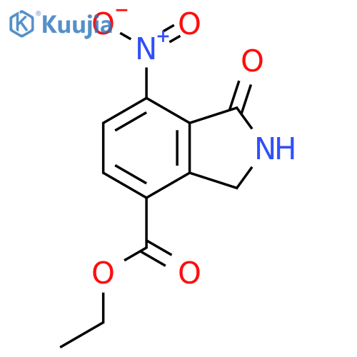 ethyl 7-nitro-1-oxo-2,3-dihydro-1H-isoindole-4-carboxylate structure