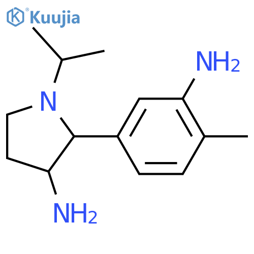 2-(3-amino-4-methylphenyl)-1-(propan-2-yl)pyrrolidin-3-amine structure
