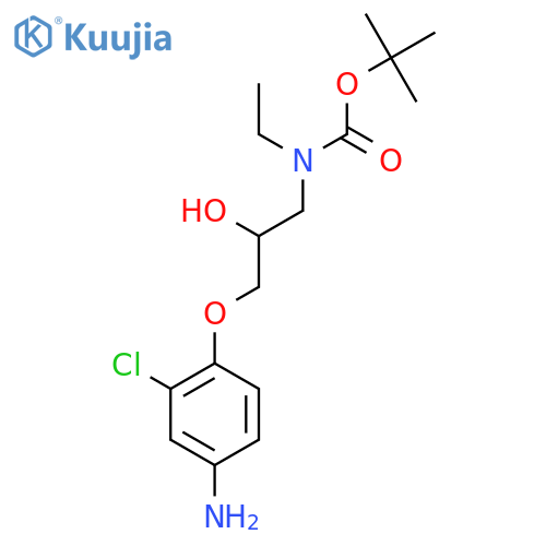 tert-butyl N-3-(4-amino-2-chlorophenoxy)-2-hydroxypropyl-N-ethylcarbamate structure