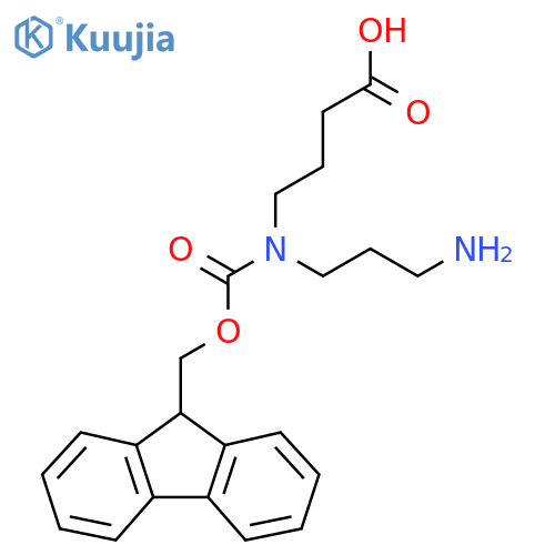 4-(3-aminopropyl)({(9H-fluoren-9-yl)methoxycarbonyl})aminobutanoic acid structure