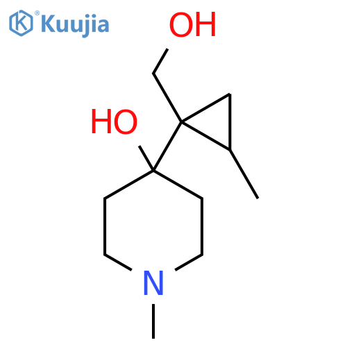 4-1-(hydroxymethyl)-2-methylcyclopropyl-1-methylpiperidin-4-ol structure