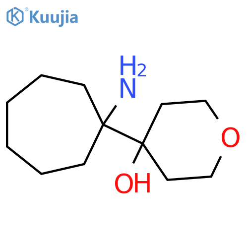 4-(1-Aminocycloheptyl)oxan-4-ol structure
