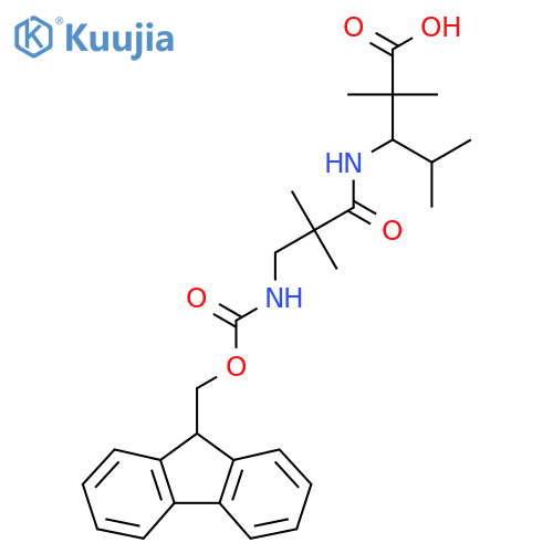 3-3-({(9H-fluoren-9-yl)methoxycarbonyl}amino)-2,2-dimethylpropanamido-2,2,4-trimethylpentanoic acid structure