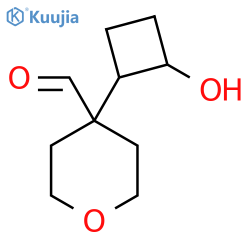 4-(2-Hydroxycyclobutyl)oxane-4-carbaldehyde structure