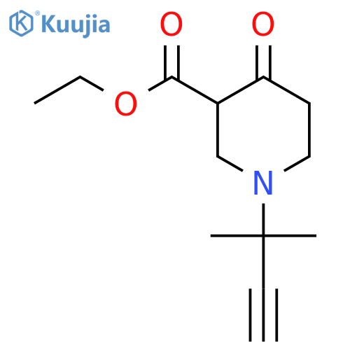 ethyl 1-(2-methylbut-3-yn-2-yl)-4-oxopiperidine-3-carboxylate structure