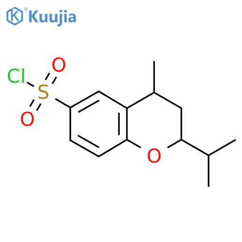 4-methyl-2-(propan-2-yl)-3,4-dihydro-2H-1-benzopyran-6-sulfonyl chloride structure