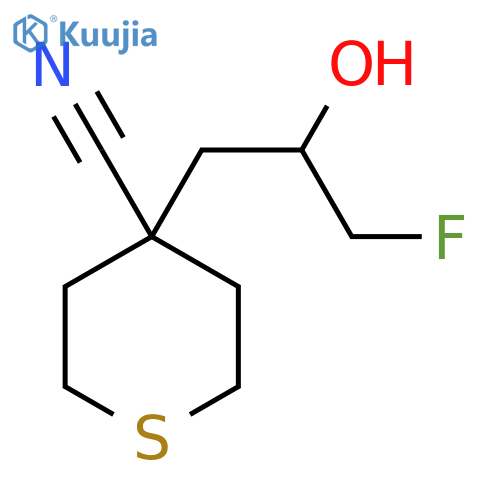 4-(3-Fluoro-2-hydroxypropyl)thiane-4-carbonitrile structure