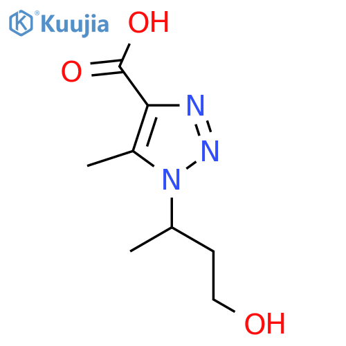 1-(4-hydroxybutan-2-yl)-5-methyl-1H-1,2,3-triazole-4-carboxylic acid structure