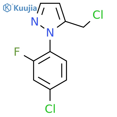 1-(4-chloro-2-fluorophenyl)-5-(chloromethyl)-1H-pyrazole structure