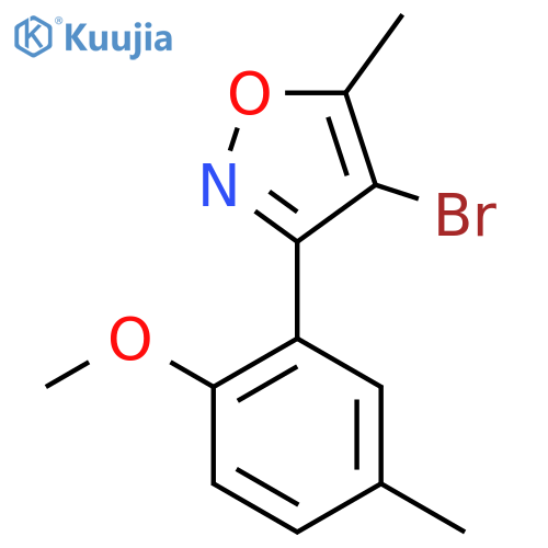 4-Bromo-3-(2-methoxy-5-methylphenyl)-5-methyl-1,2-oxazole structure