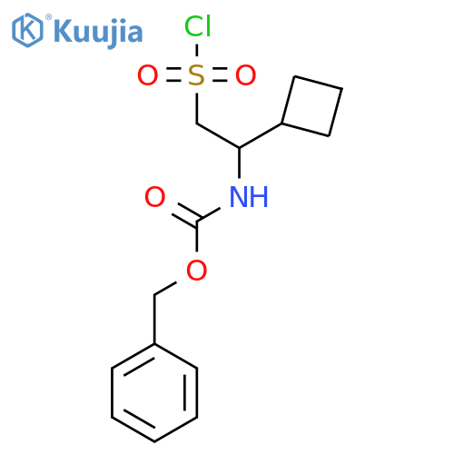benzyl N-2-(chlorosulfonyl)-1-cyclobutylethylcarbamate structure
