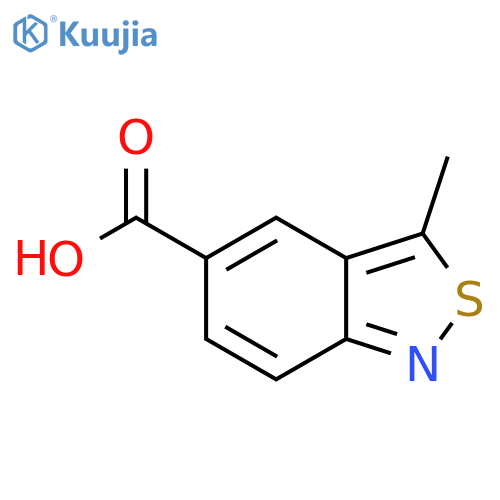 3-Methyl-2,1-benzothiazole-5-carboxylic acid structure