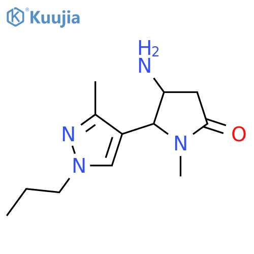 4-amino-1-methyl-5-(3-methyl-1-propyl-1H-pyrazol-4-yl)pyrrolidin-2-one structure