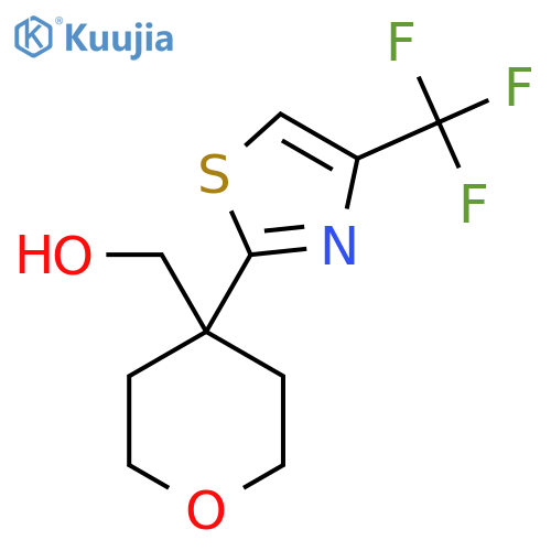 {4-4-(trifluoromethyl)-1,3-thiazol-2-yloxan-4-yl}methanol structure