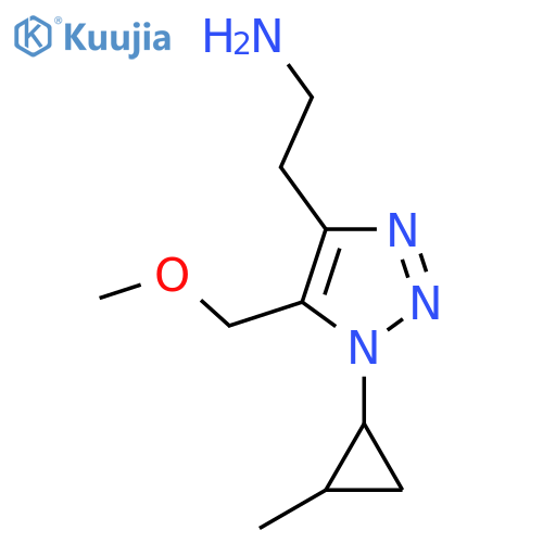2-5-(methoxymethyl)-1-(2-methylcyclopropyl)-1H-1,2,3-triazol-4-ylethan-1-amine structure
