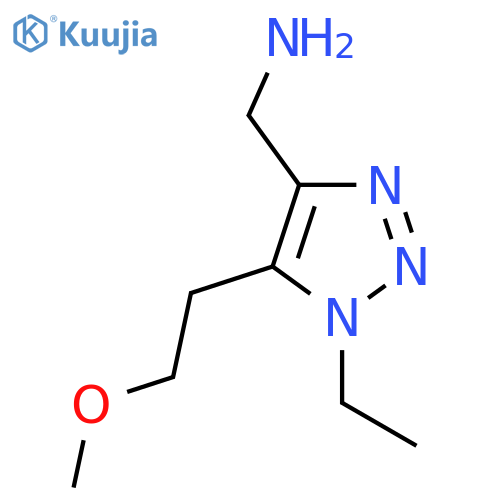 1-ethyl-5-(2-methoxyethyl)-1H-1,2,3-triazol-4-ylmethanamine structure