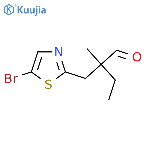2-(5-bromo-1,3-thiazol-2-yl)methyl-2-methylbutanal structure
