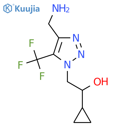 2-4-(aminomethyl)-5-(trifluoromethyl)-1H-1,2,3-triazol-1-yl-1-cyclopropylethan-1-ol structure
