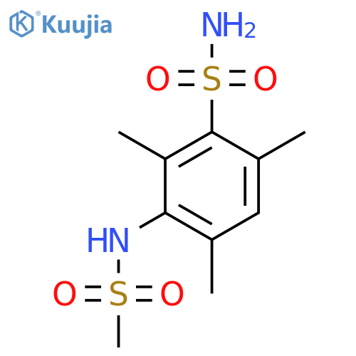 3-Methanesulfonamido-2,4,6-trimethylbenzene-1-sulfonamide structure