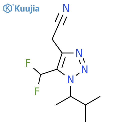 2-5-(difluoromethyl)-1-(3-methylbutan-2-yl)-1H-1,2,3-triazol-4-ylacetonitrile structure
